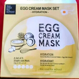 Too cool for school Egg Cream Mask Set  Hydration New open box